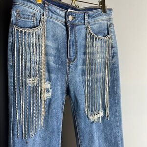 Embellished Blue Jeans